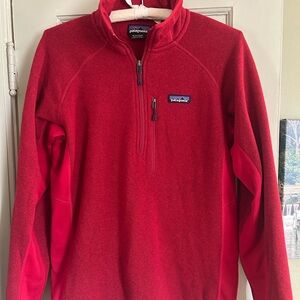 Men’s Better Sweater Classic Red 1/4-Zip size M